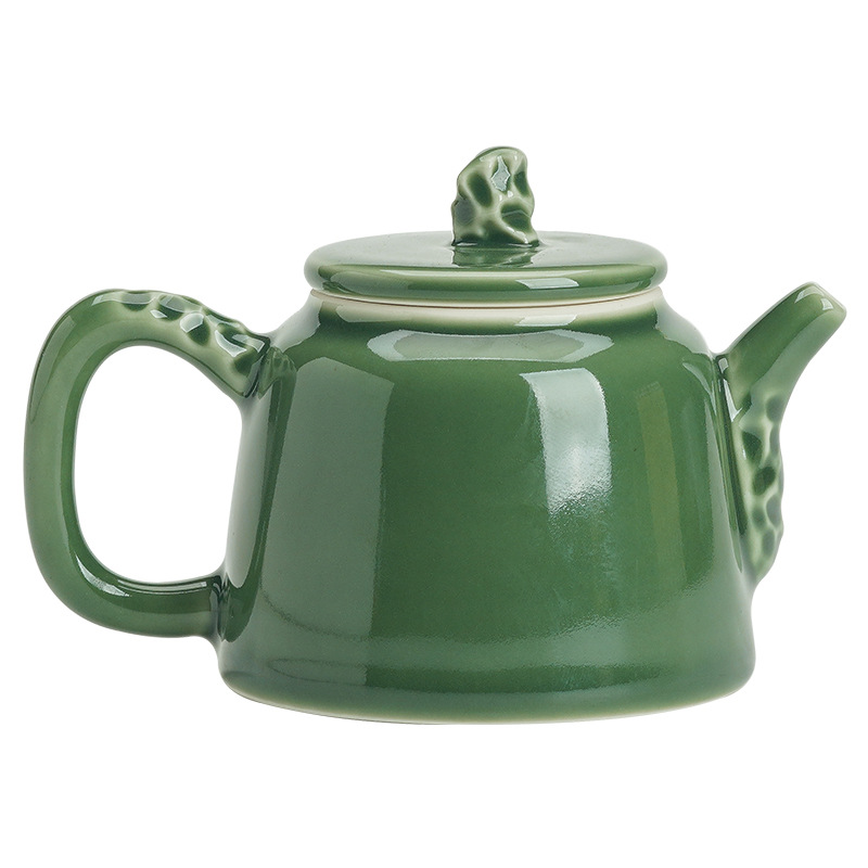 青璃釉枯石茶壺