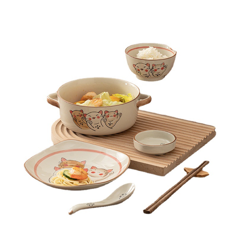 日式精緻高顏值碗碟套裝