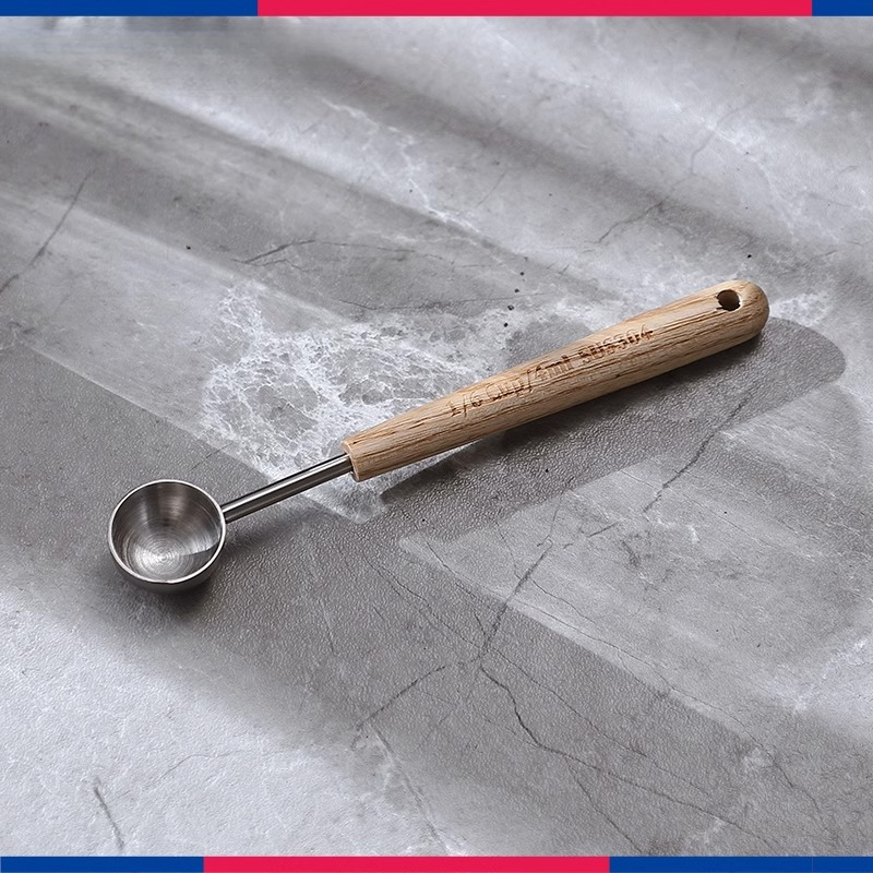 水曲柳木咖啡不鏽鋼咖啡量粉粉勺