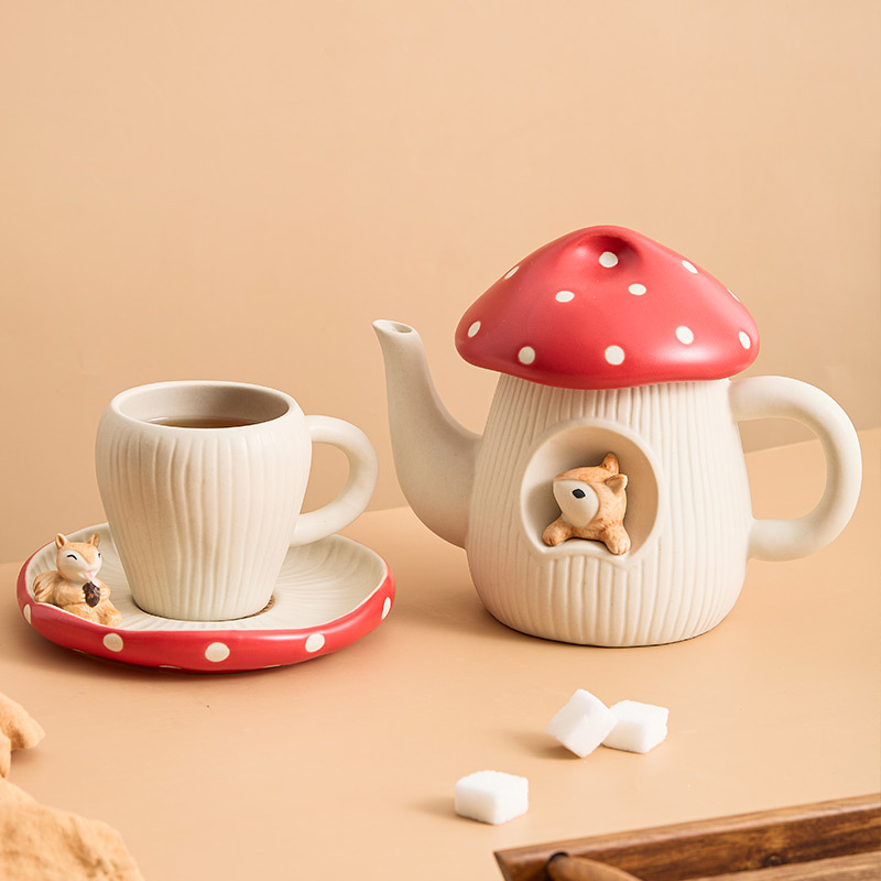 蘑菇水壺咖啡杯