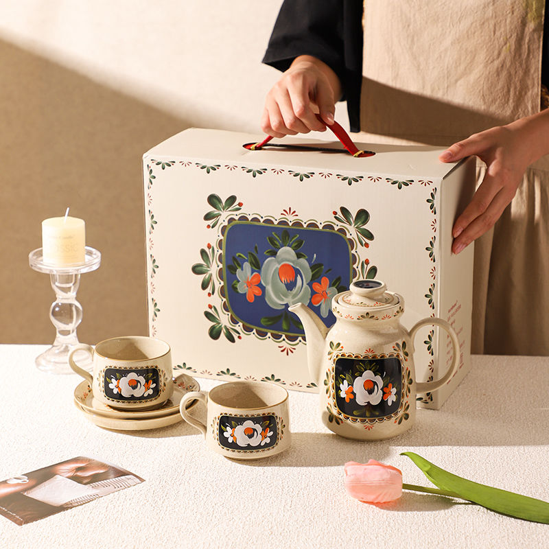 山茶花茶壺禮盒套裝