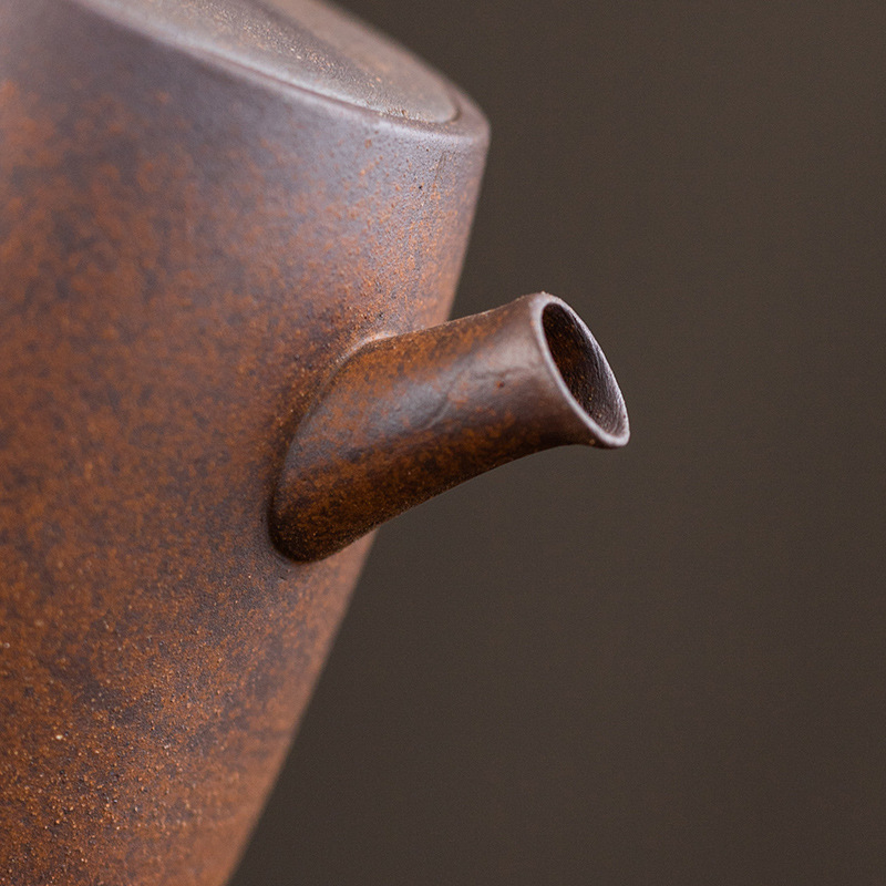 手工粗陶無釉原礦茶壺