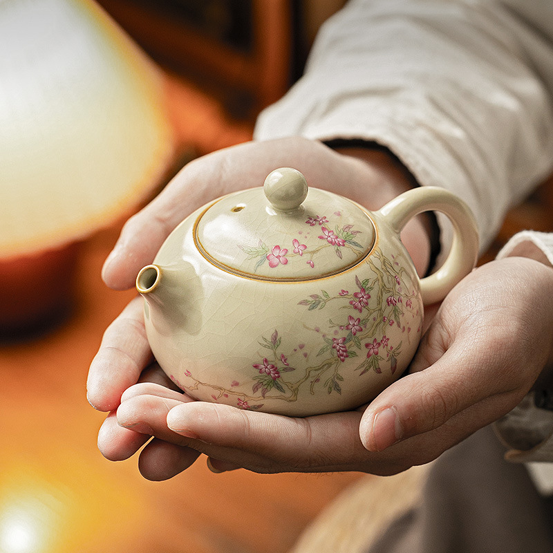 桃枝秾粉茶具套裝