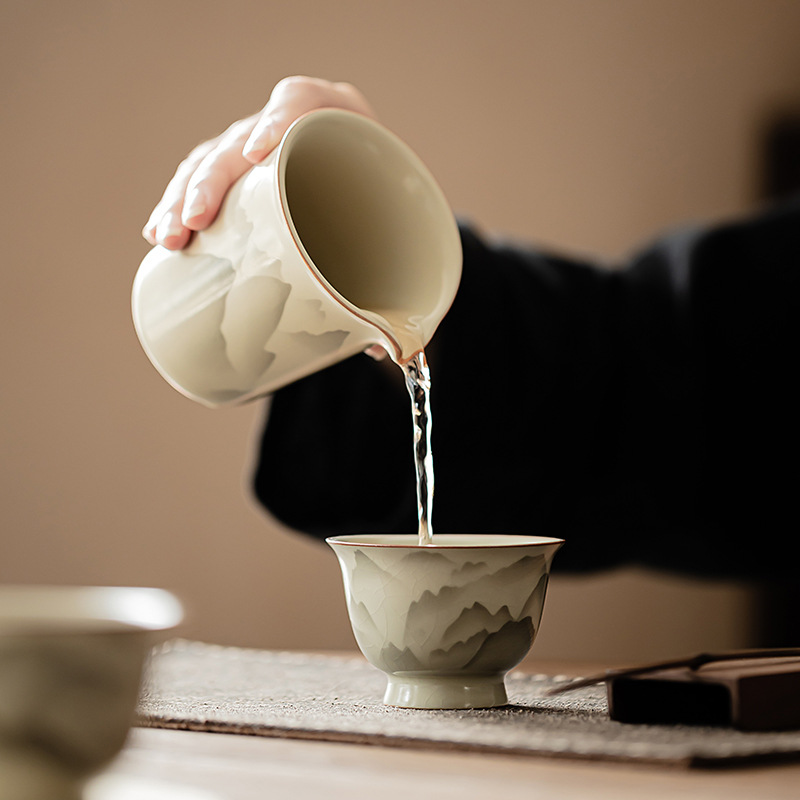 汝窯復古高腳杯