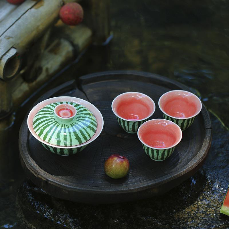 清涼一夏西瓜蓋碗套裝