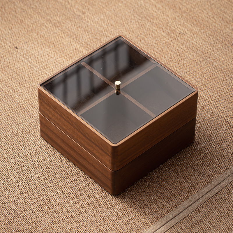 多層家用胡桃木幹果盤