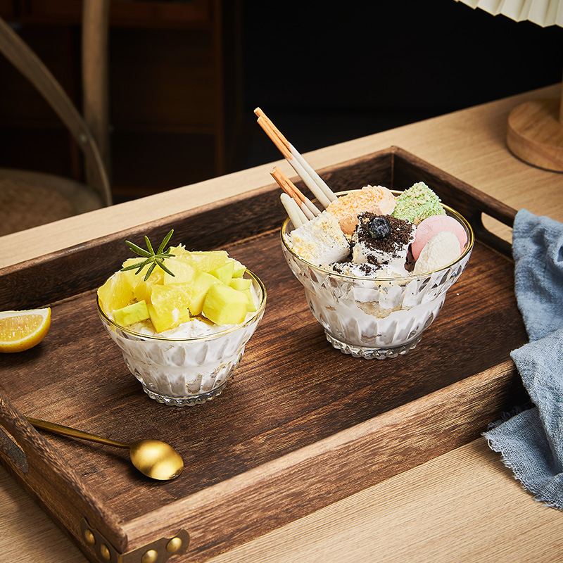 夏季輕奢蓮花紋雪糕甜品杯