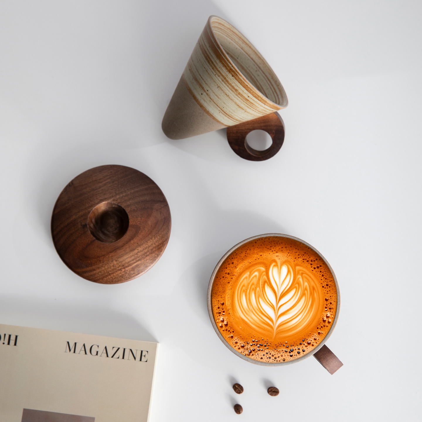 復古粗陶漏斗馬克杯