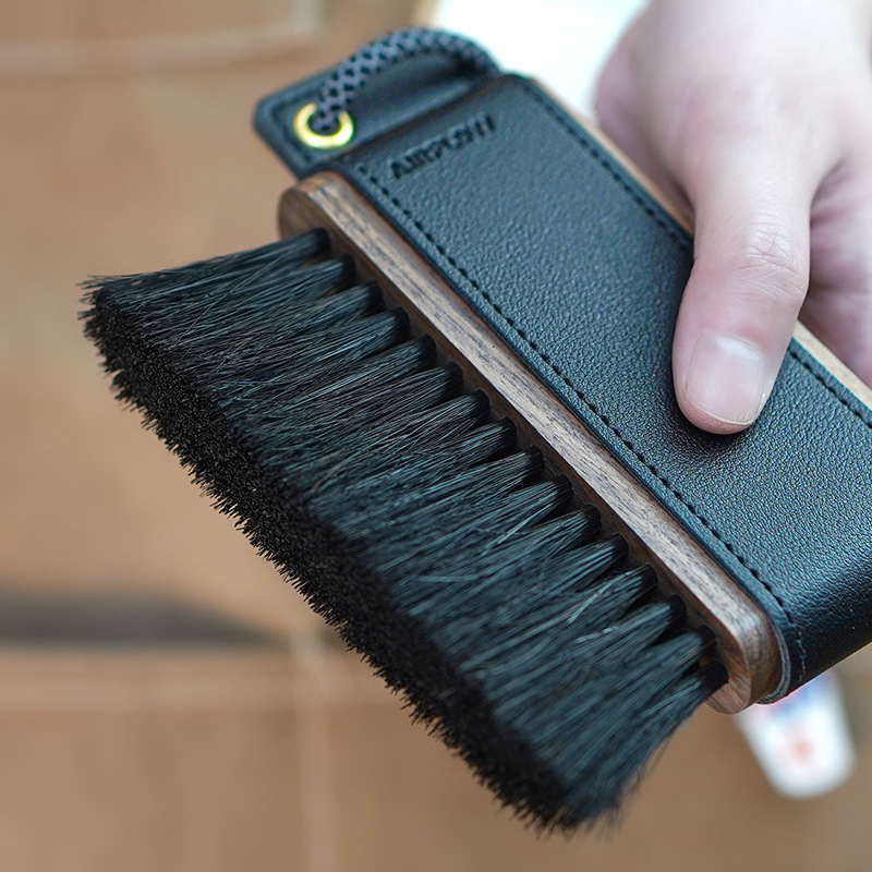 碼鬃毛實木咖啡桌面清潔刷