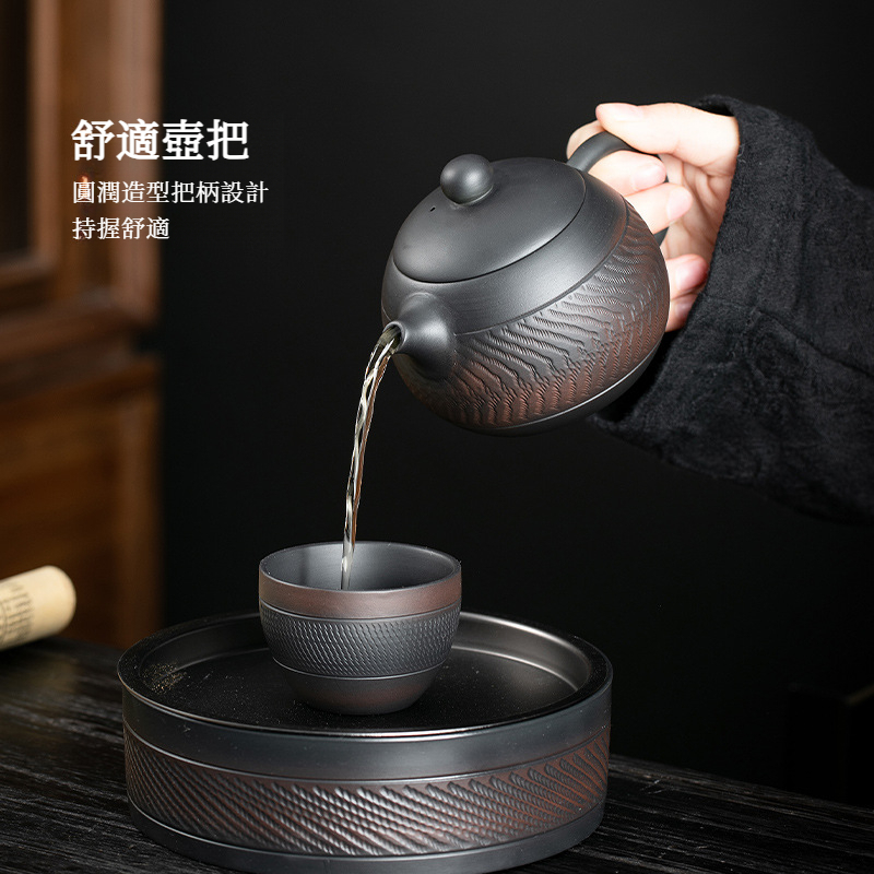 紫陶跳刀西施壺