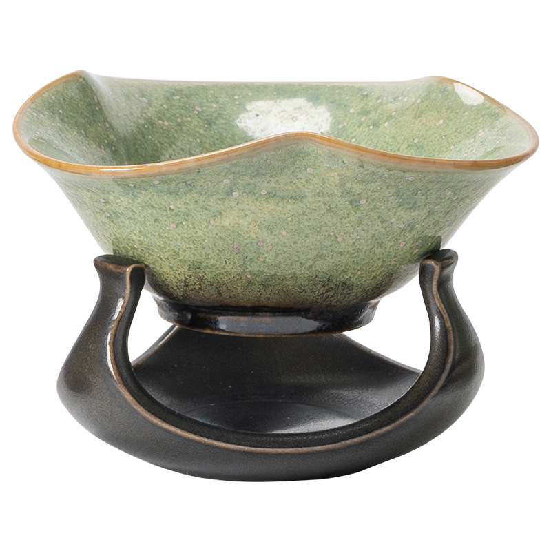 窯變星空綠復古一體茶漏茶濾