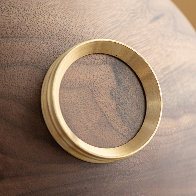 黑胡桃木日式銅圈茶點盤