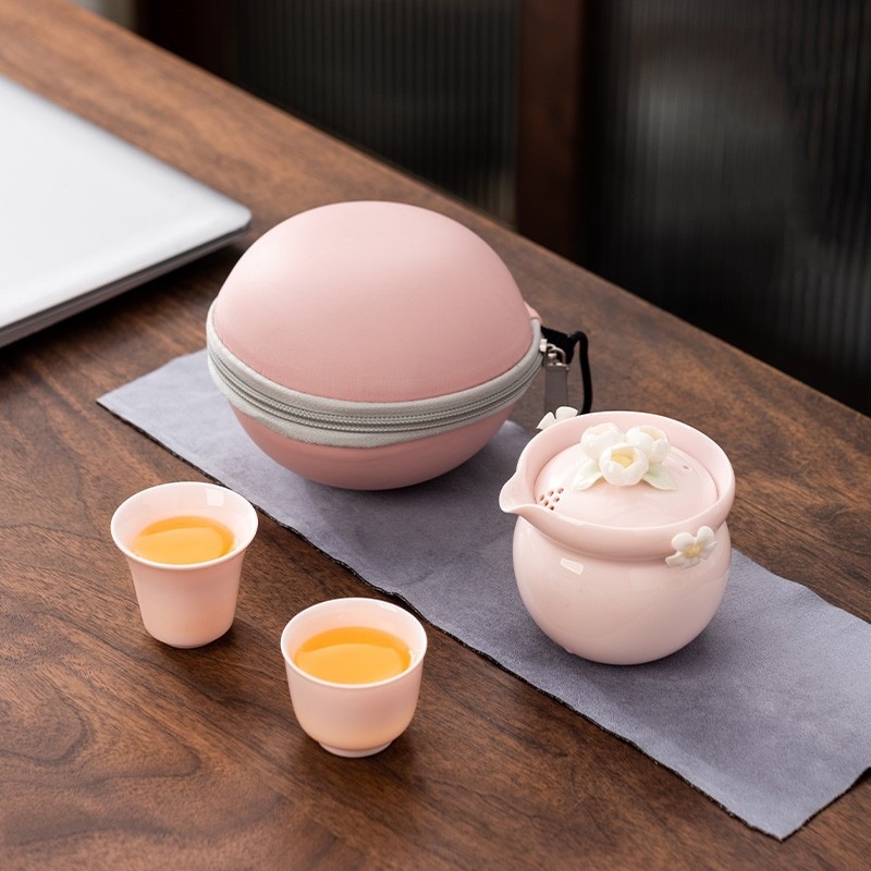 純手工捏粉色櫻花快客杯