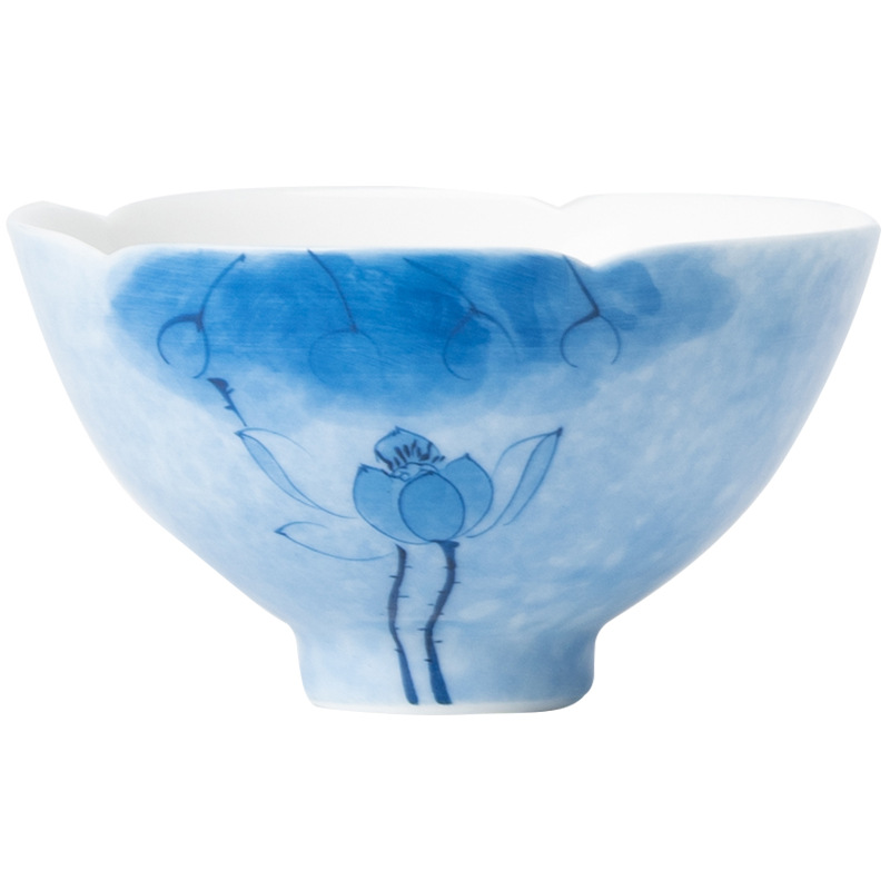 連蓮花小脚葵口杯