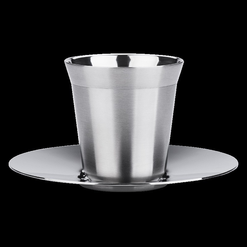 不鏽鋼雙層膠囊咖啡杯