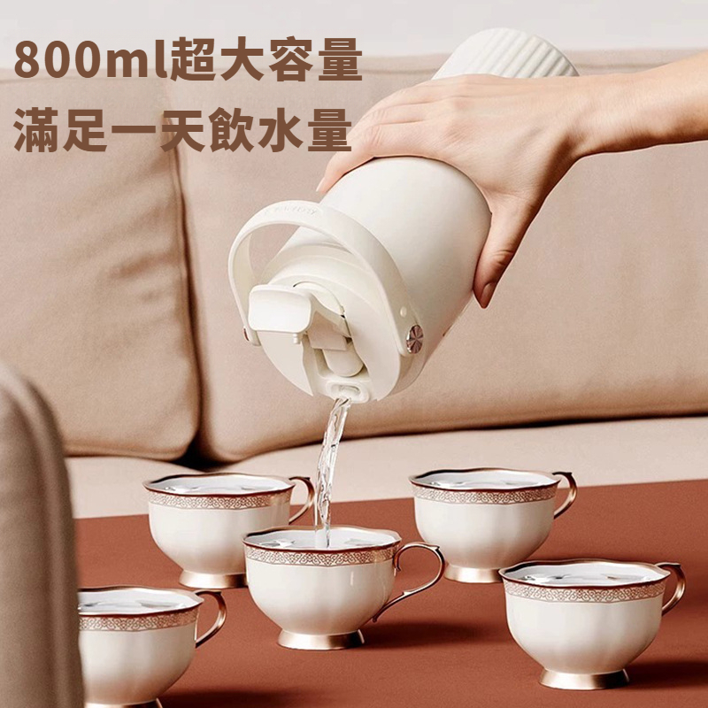 陶瓷內膽吸管保溫杯