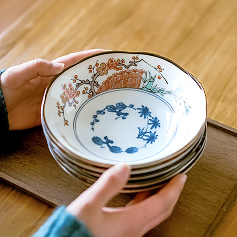 日式輕奢復古陶瓷乾果盤