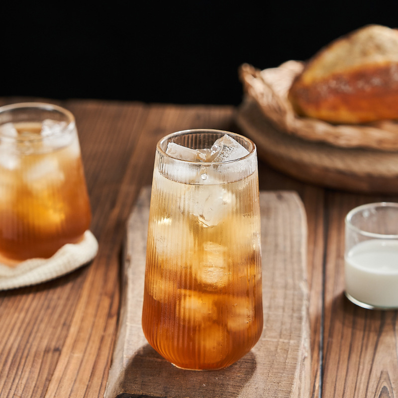 簡約敞口玻璃咖啡杯