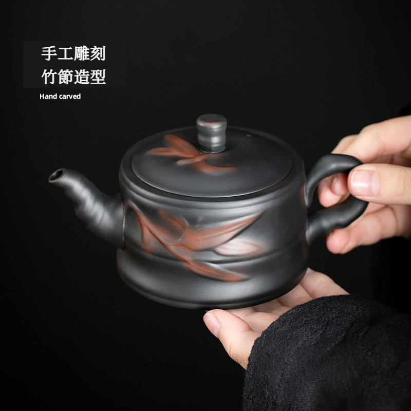 紫陶竹韻竹節壺