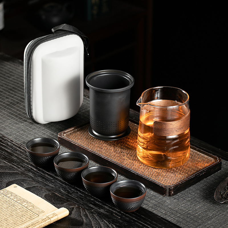 紫陶玻璃旅行茶具