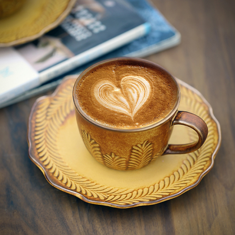 手作黃岩泥復古陶瓷咖啡杯