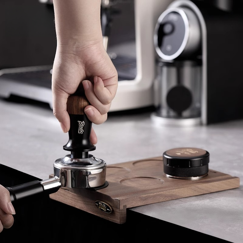 胡桃木咖啡壓粉底座