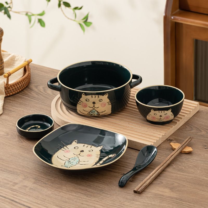 日式精緻高顏值碗碟套裝