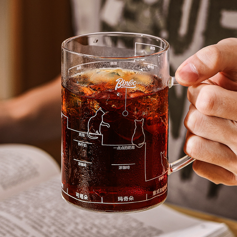 貓貓簡約刻度咖啡杯