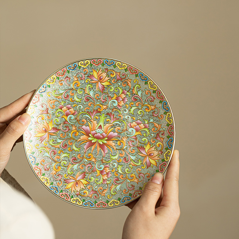 手工琺瑯彩果盤點心盤