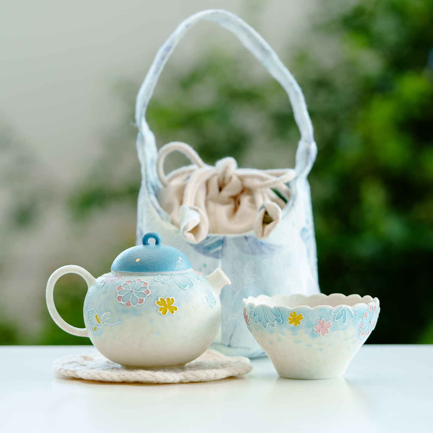 極素岩礦白陶瓷茶具套裝