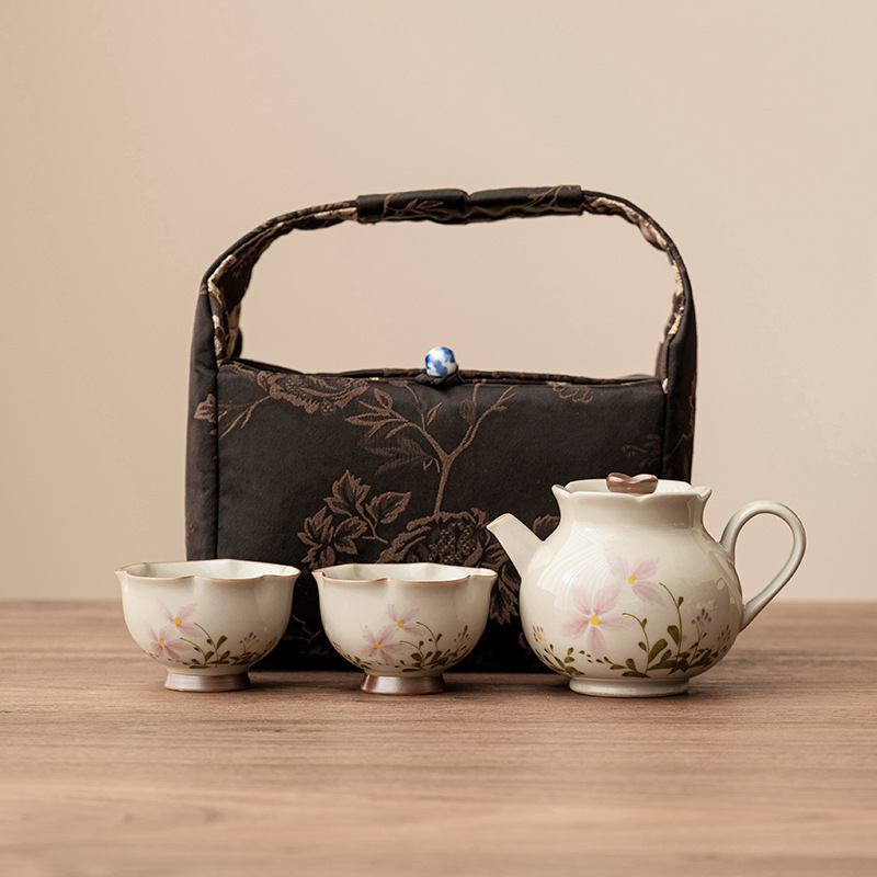 草木灰小雛菊陶瓷功夫茶具戶外便攜