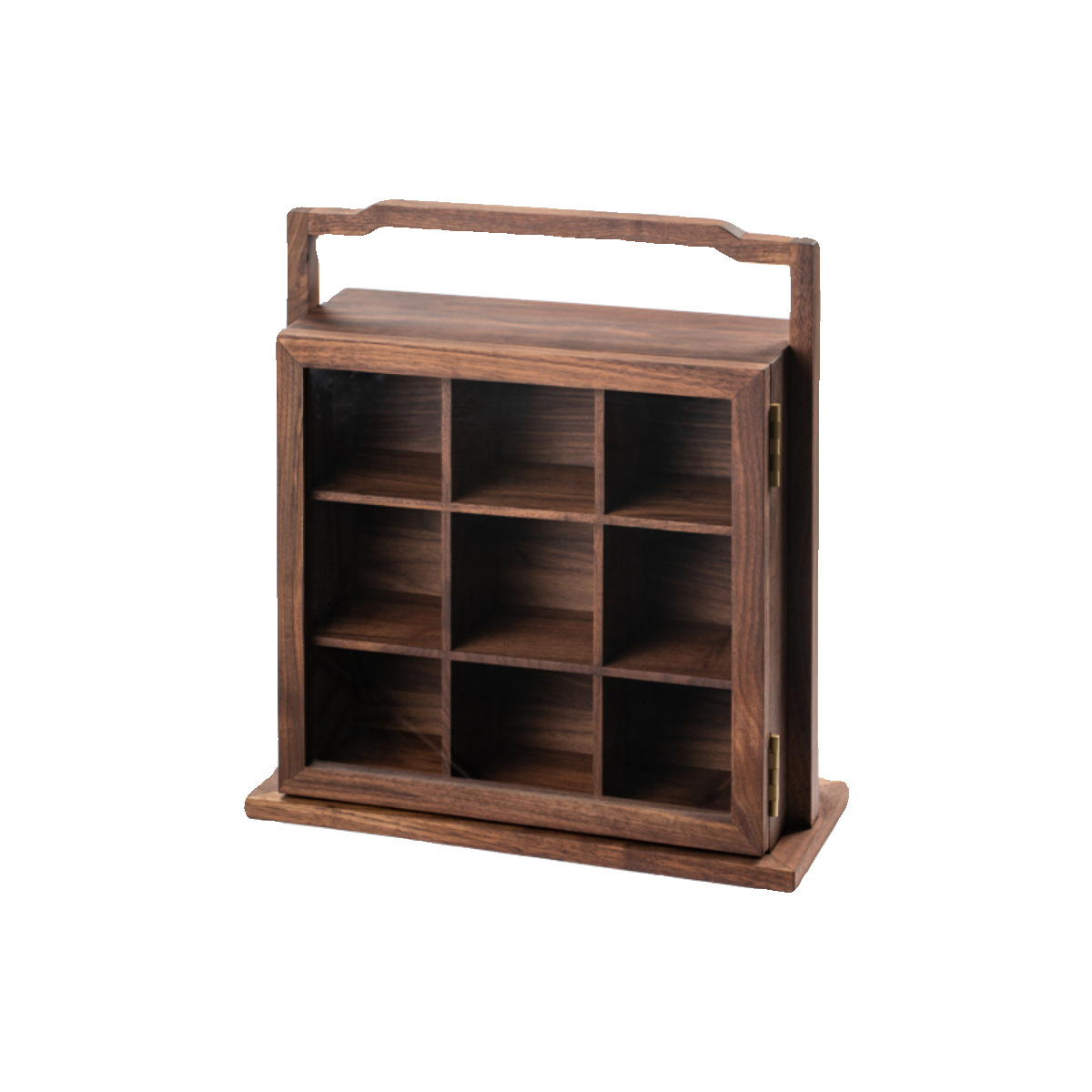 黑胡桃木新中式帶門多寶閣