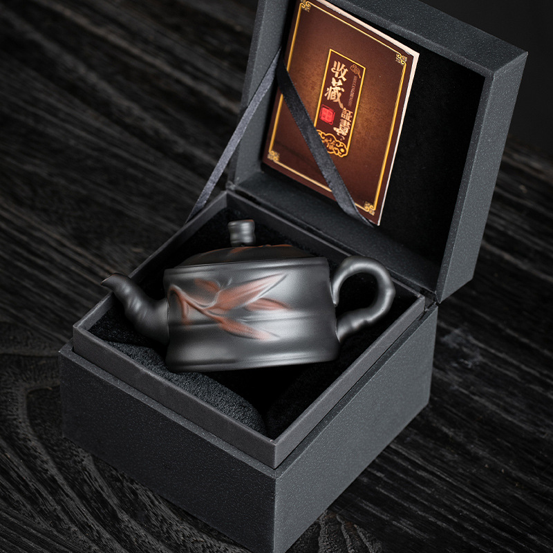 紫陶竹韻竹節壺