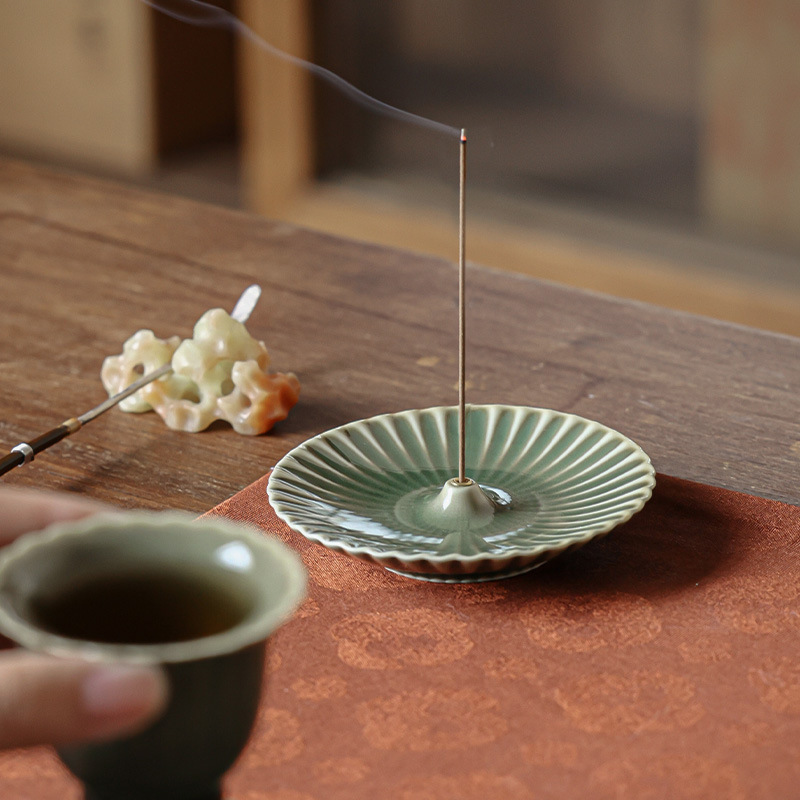 越窯青瓷線香香插香座