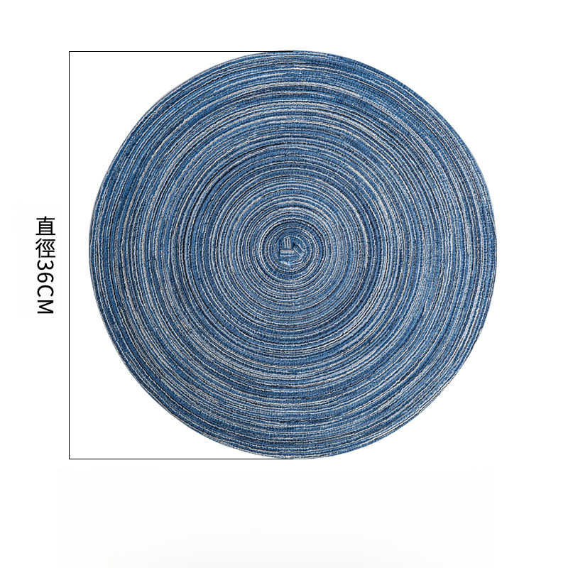 日式手工苧麻年輪編織隔熱墊