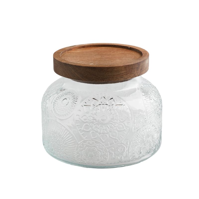 復古浮雕玻璃罐密封罐
