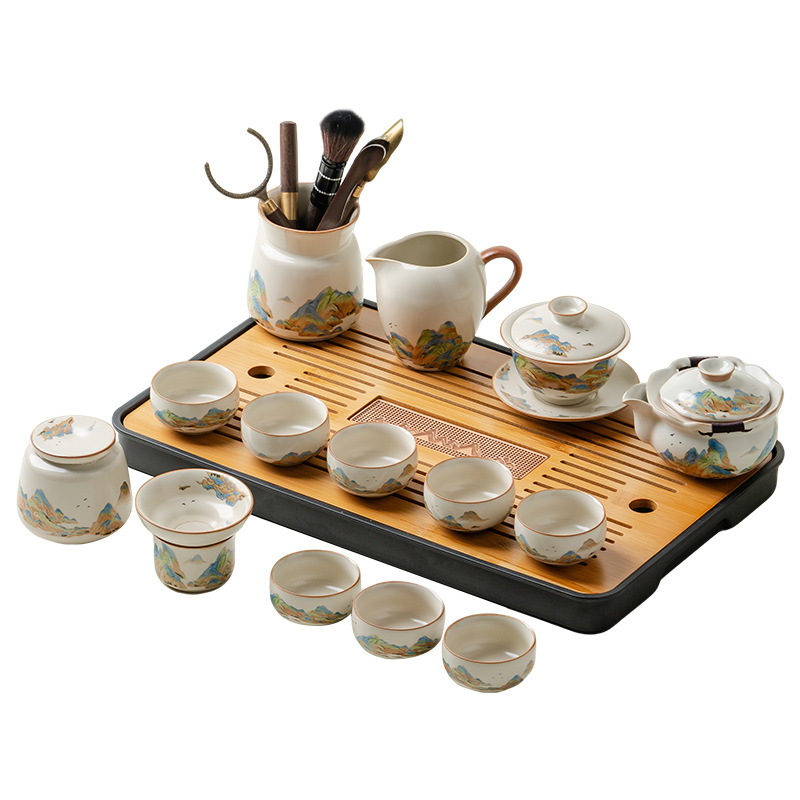 汝窯千裡江山功夫茶具套裝