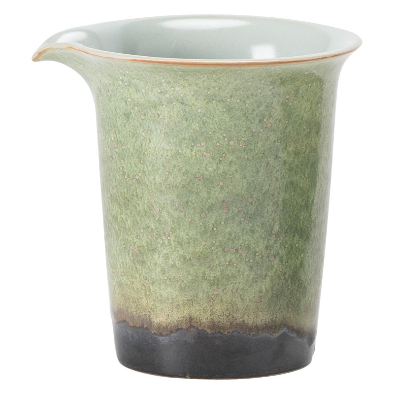 窯變星空翠綠復古公道杯