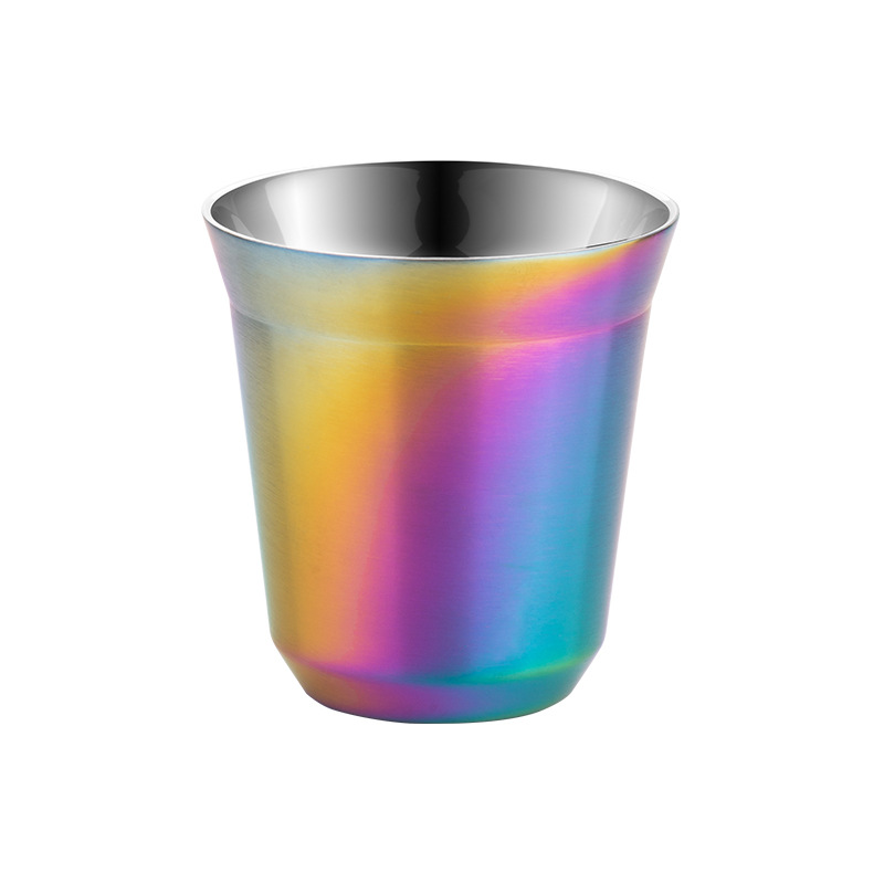 不鏽鋼雙層膠囊咖啡杯