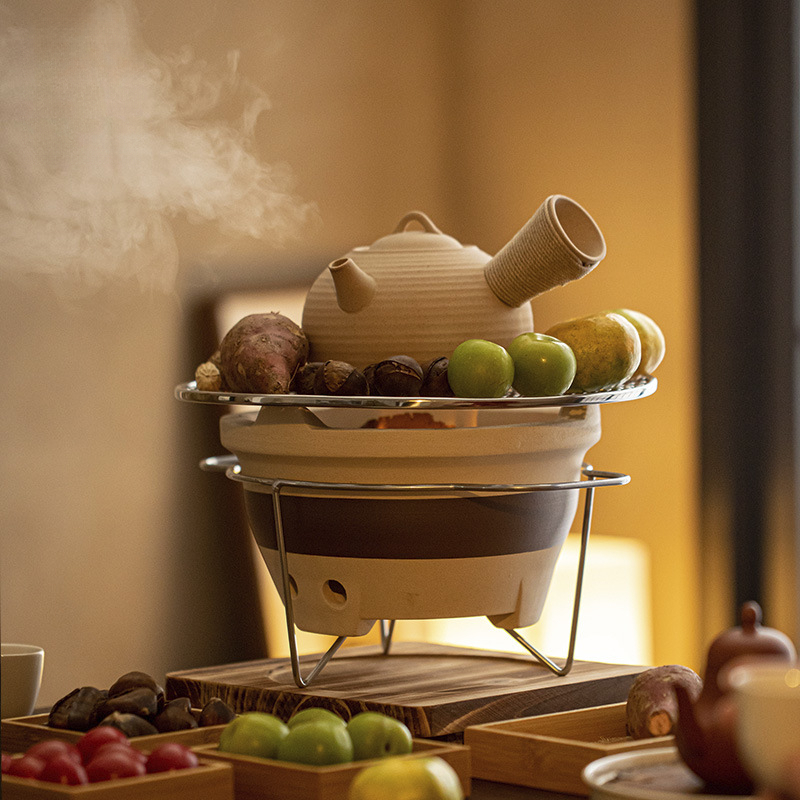 圍爐煮茶套裝老式炭陶爐