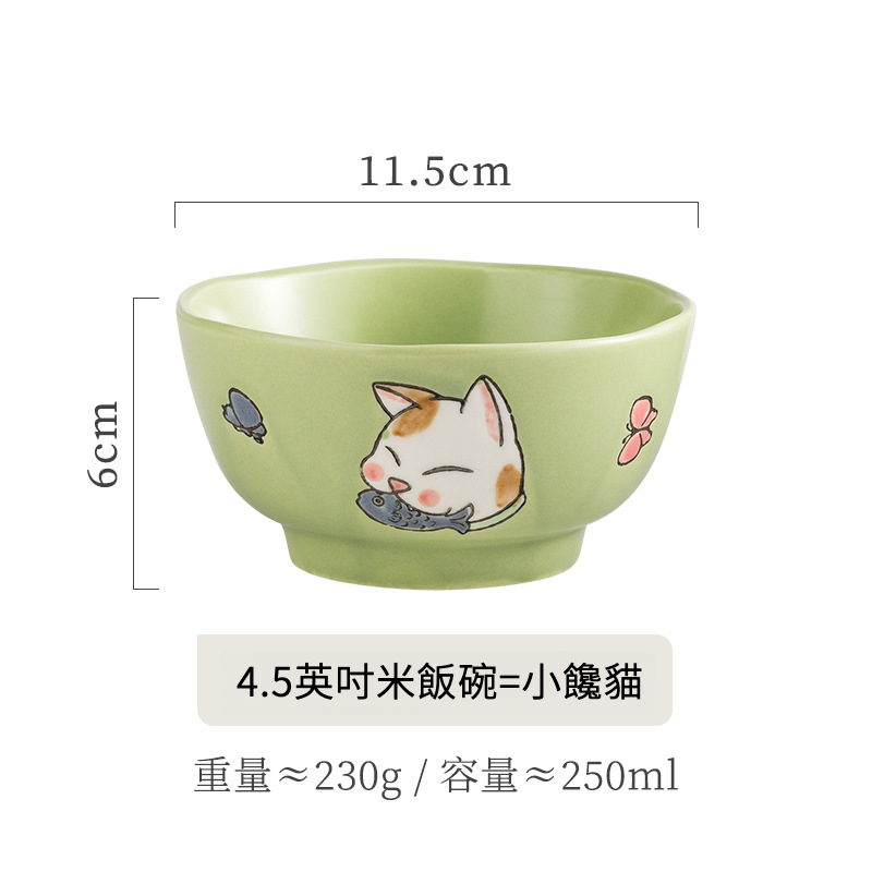 4.5英吋日式卡通動物米飯碗