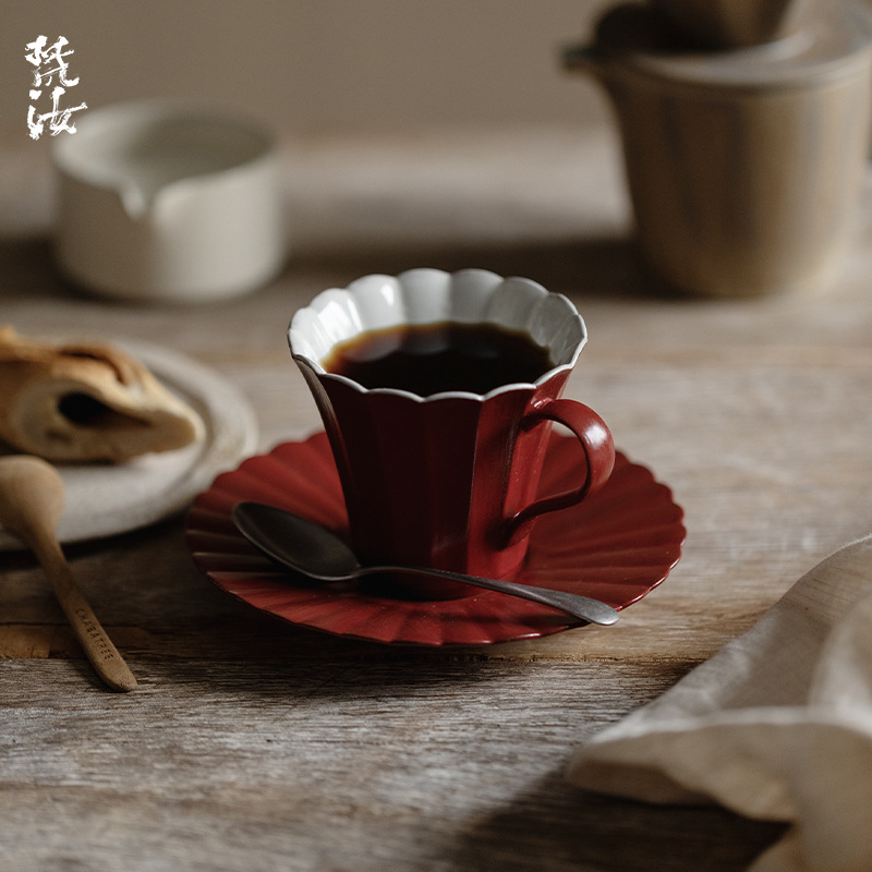 詫寂風粉引手工咖啡杯