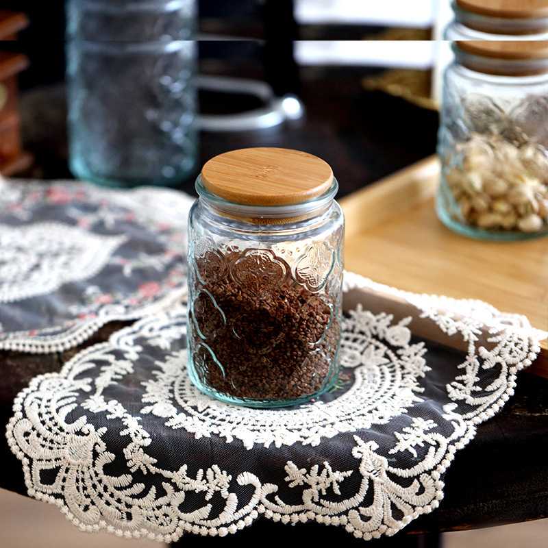 法式復古蕾絲餐墊田原刺繡