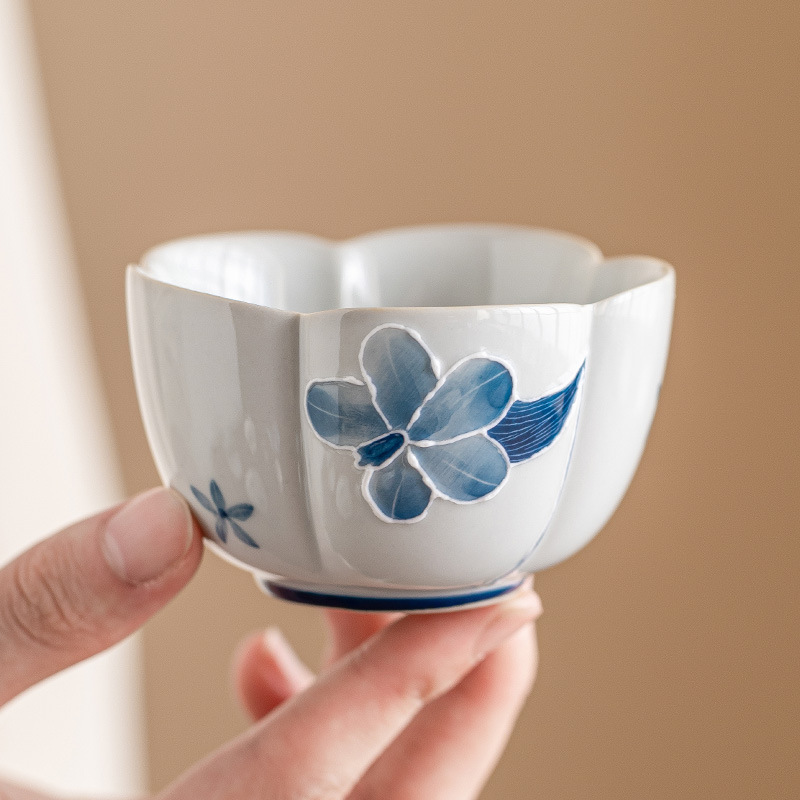 手繪百合花主人杯