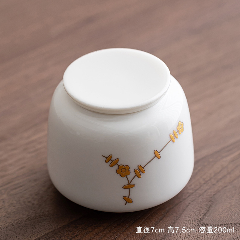 羊脂玉圓滿茶葉罐