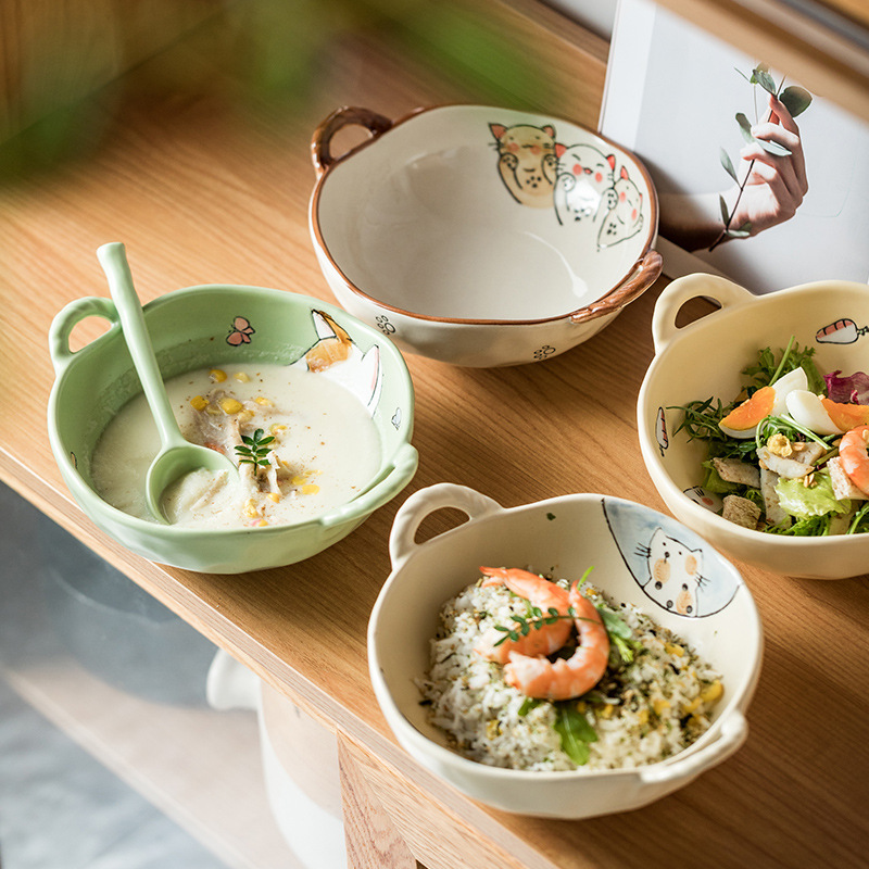 日式和風雙耳石鍋碗