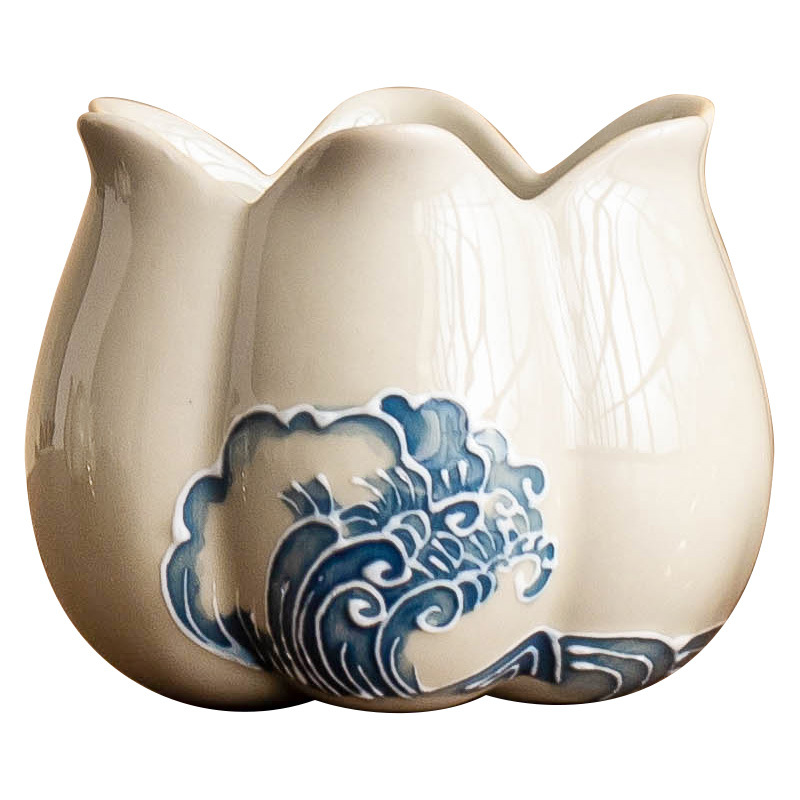 堆雕海浪綻放香爐香插