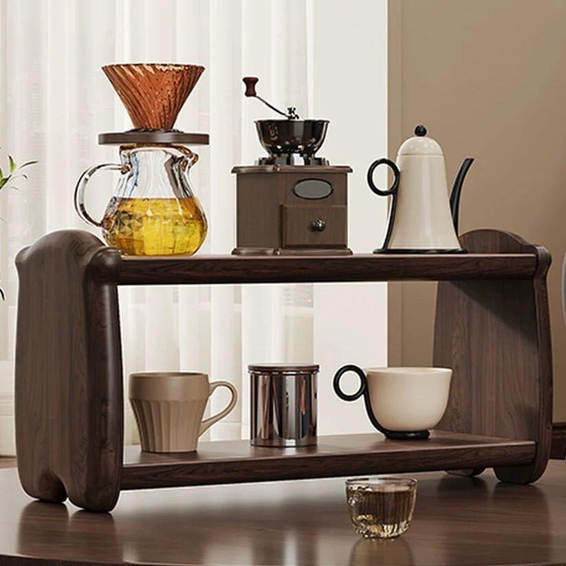 胡桃木桌面杯子架置物架