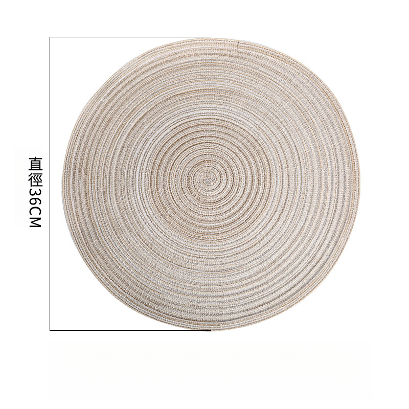 日式手工苧麻年輪編織隔熱墊