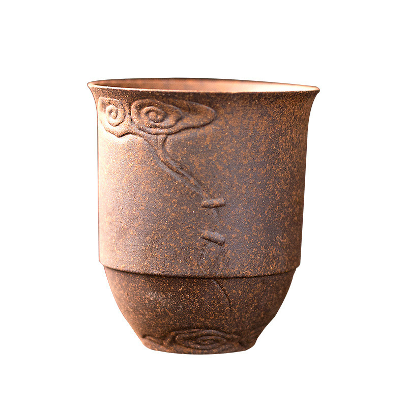 手工粗陶復古茶杯